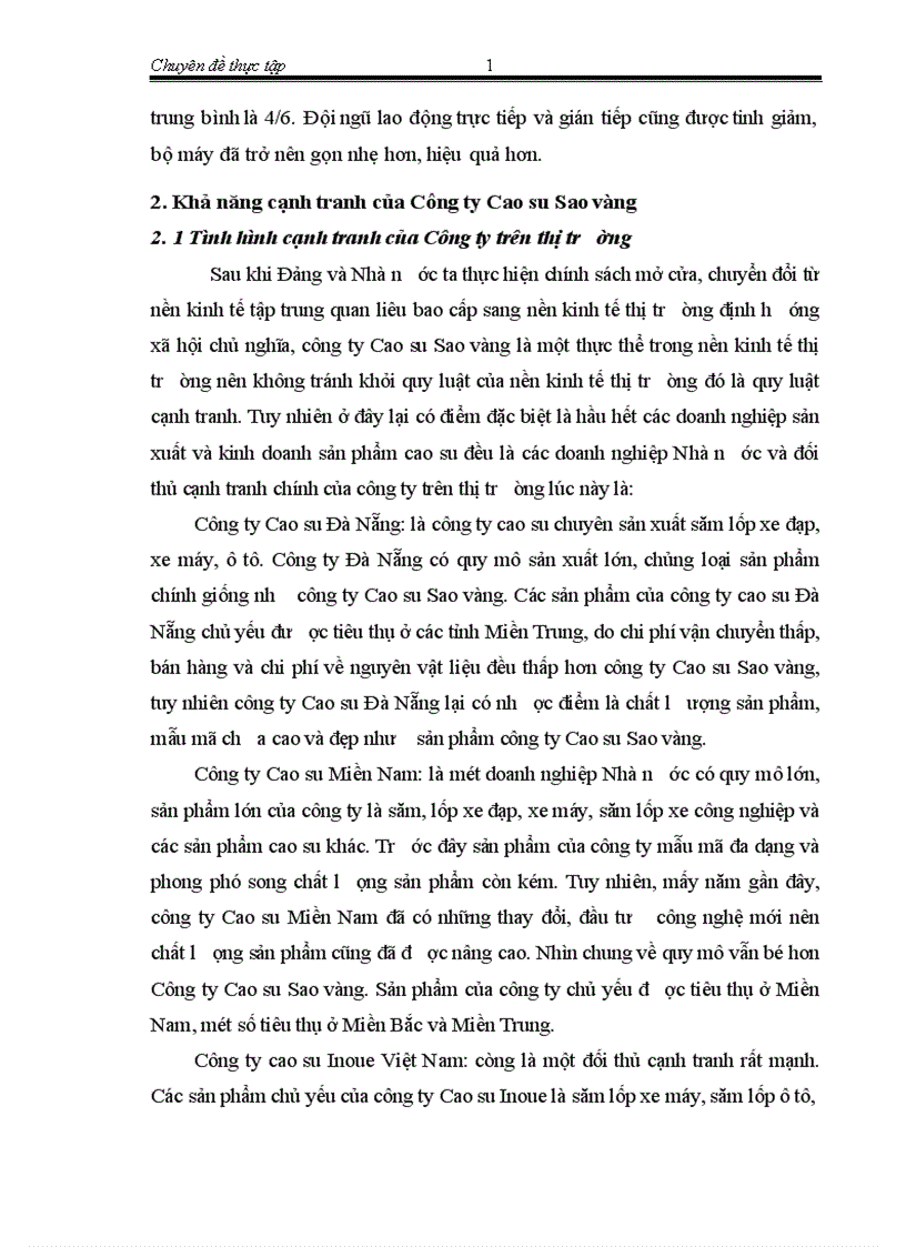 image for page Báo cáo thực tập về một số giải pháp chủ yếu về đầu tư nhằm nâng cao khả năng cạnh tranh của công ty Cao su Sao vàng