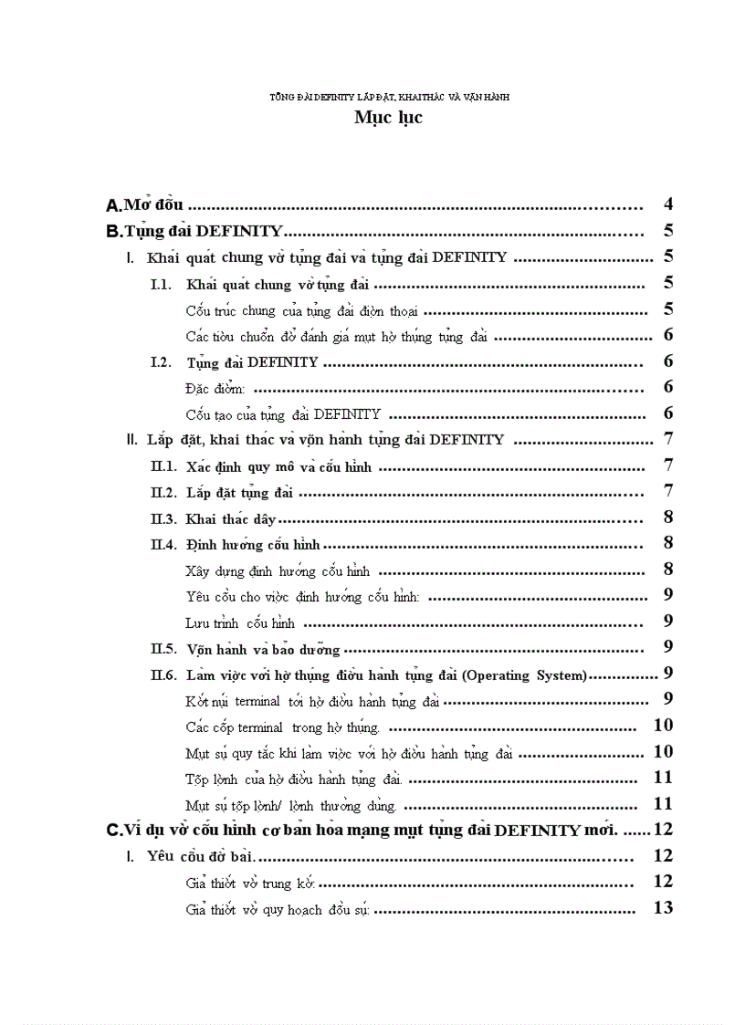 image for page Tổng đài Definity Lắp đặt khai thác và vận hành
