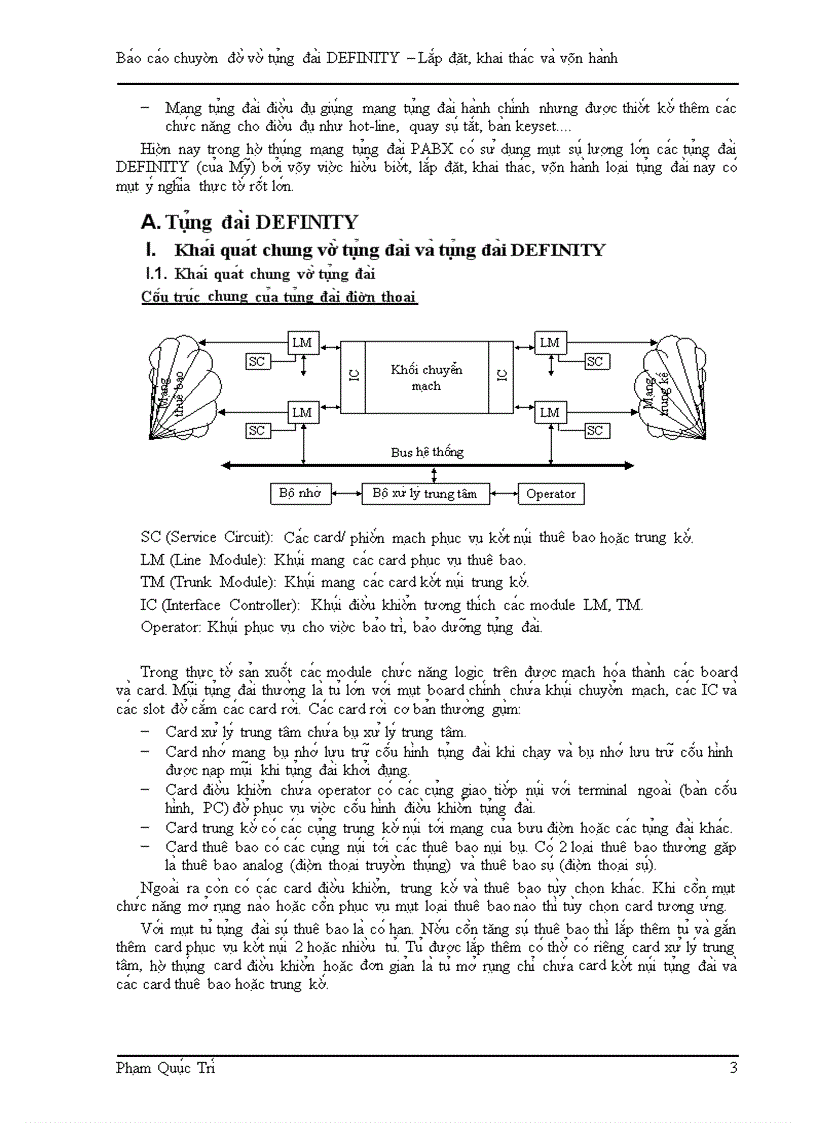 image for page Tổng đài Definity Lắp đặt khai thác và vận hành