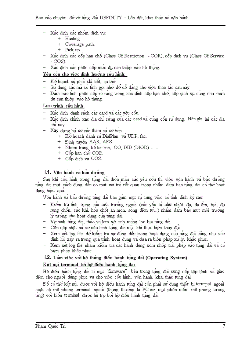 image for page Tổng đài Definity Lắp đặt khai thác và vận hành