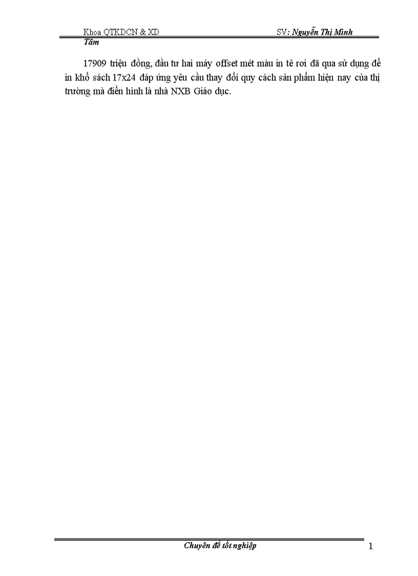 image for page Thực trạng công tác củng cố và mở rộng thị trường tiêu thụ ở nhà máy in quân đội 1