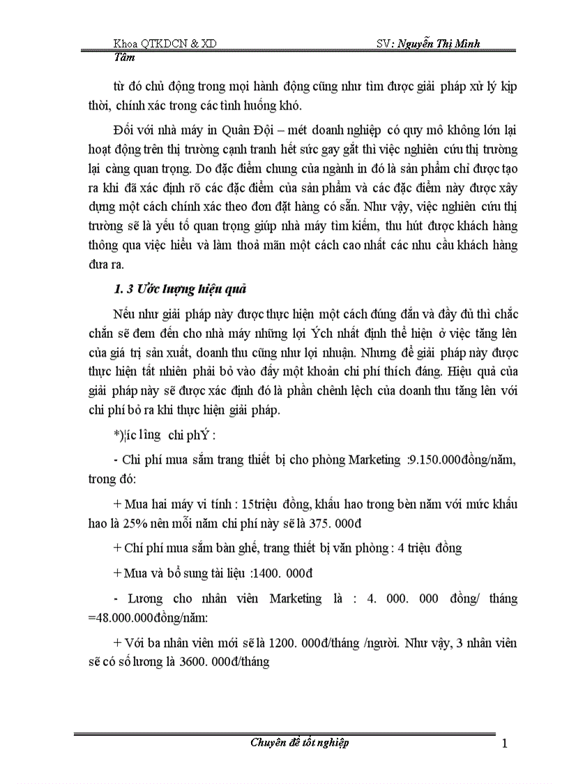 image for page Thực trạng công tác củng cố và mở rộng thị trường tiêu thụ ở nhà máy in quân đội 1