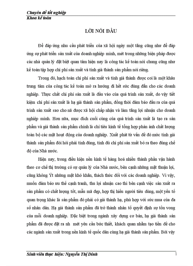 image for page Hạch toán chi phí sản xuất và tính giá thành sản phẩm tại Công ty TNHH xây dựng Khánh Sơn 1