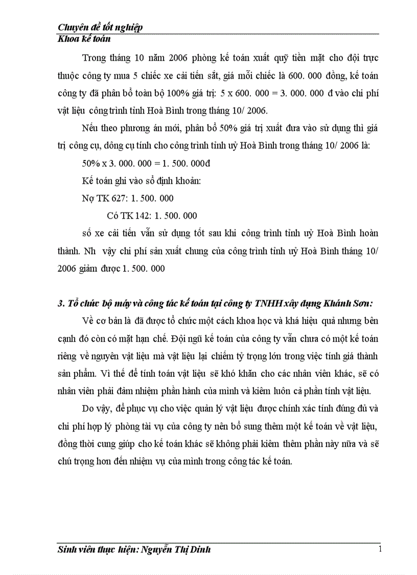 image for page Hạch toán chi phí sản xuất và tính giá thành sản phẩm tại Công ty TNHH xây dựng Khánh Sơn 1