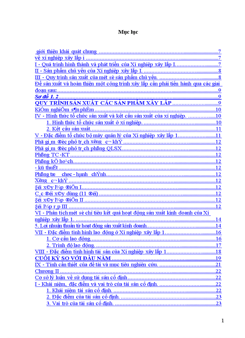 image for page Phân tích và đề xuất một số biện pháp nhằm nâng cao hiệu quả công tác quản lý và sử dụng tài sản cố định tại Xí nghiệp xây lắp 1