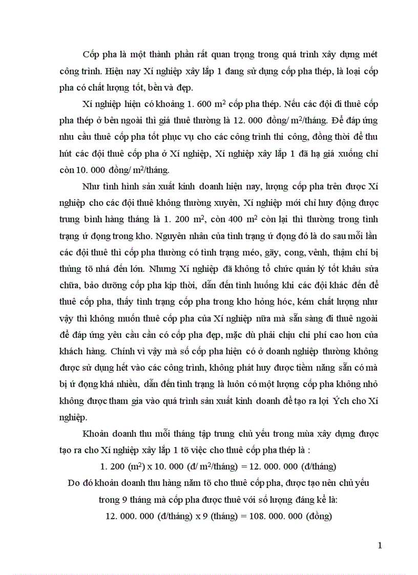 image for page Phân tích và đề xuất một số biện pháp nhằm nâng cao hiệu quả công tác quản lý và sử dụng tài sản cố định tại Xí nghiệp xây lắp 1