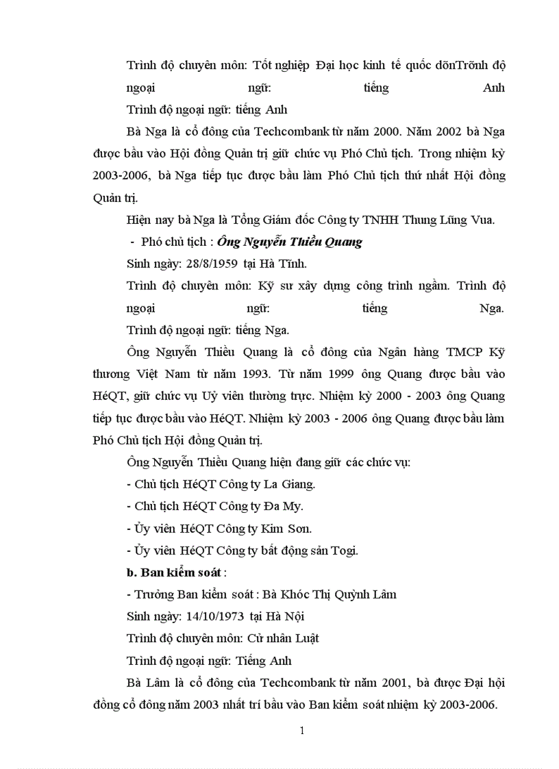 image for page Báo cáo thực tập tổng hợp của của Ngân Hàng thương mại cổ phần kĩ thương Techcombank