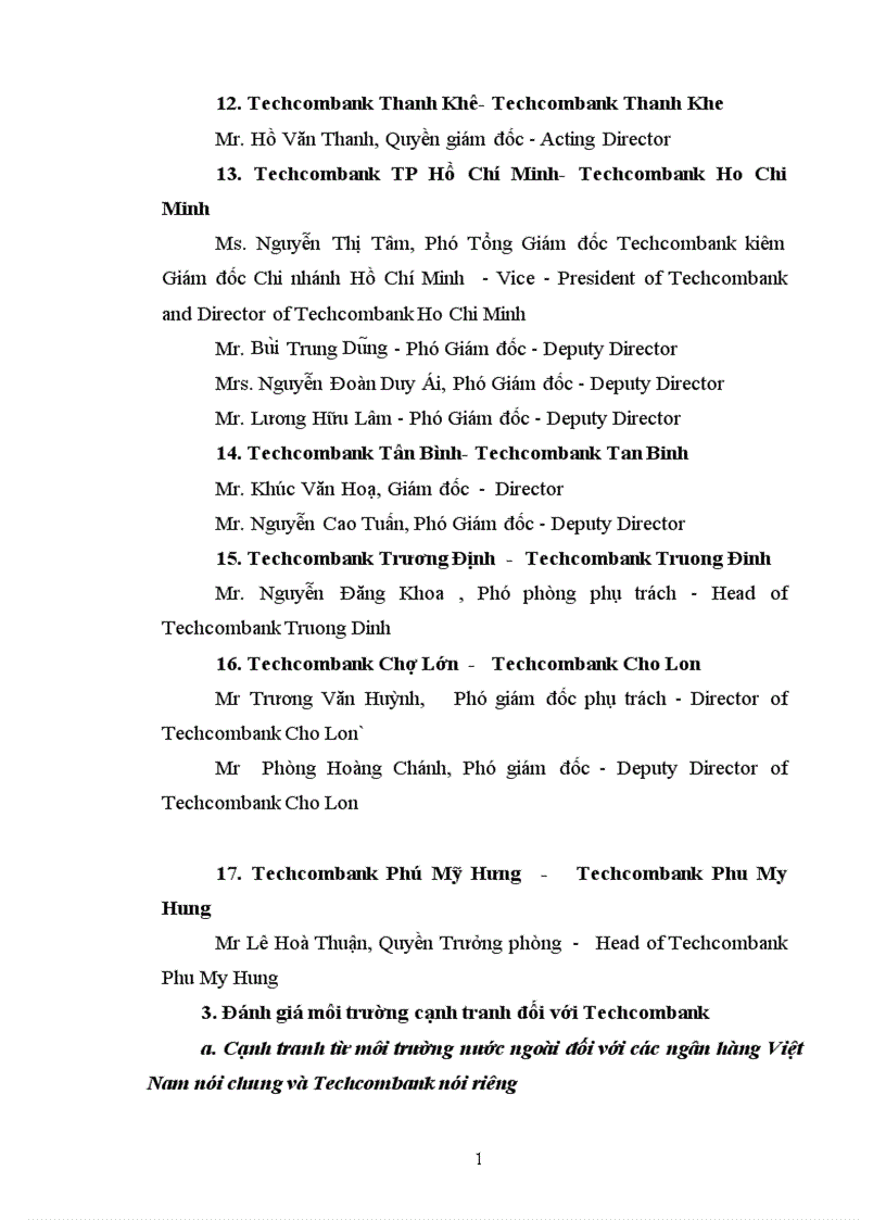 image for page Báo cáo thực tập tổng hợp của của Ngân Hàng thương mại cổ phần kĩ thương Techcombank