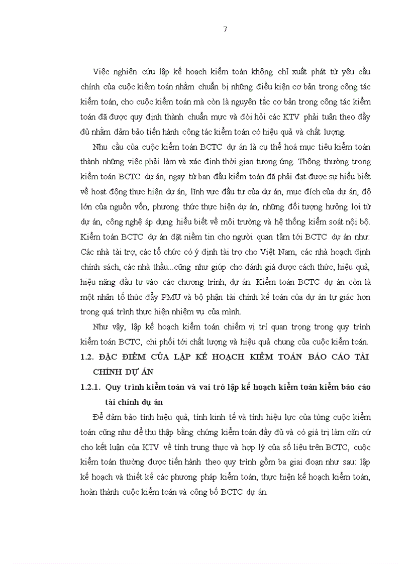 image for page Hoàn thiện lập kế hoạch kiểm toán BCTC dự án do Công ty TNHH Dịch vụ Tư vấn Tài chính Kế toán và Kiểm toán AASC thực hiện 1