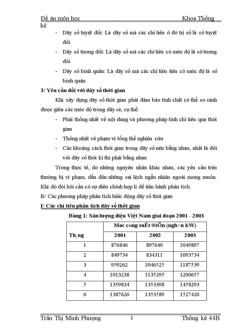 image for page Vận dụng dãy số thời gian trong việc phân tích biến động sản lượng điện tiêu thụ của Việt Nam trong giai đoạn 2001 2003 1
