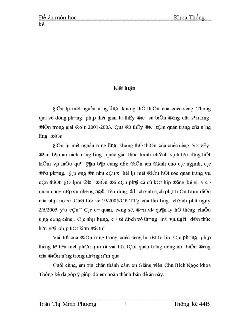 image for page Vận dụng dãy số thời gian trong việc phân tích biến động sản lượng điện tiêu thụ của Việt Nam trong giai đoạn 2001 2003 1