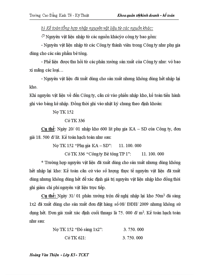 image for page Hoàn thiện công tác kế toán nguyên vật liệu tại Công ty Khoáng sản và thương mại Thành Phát 1