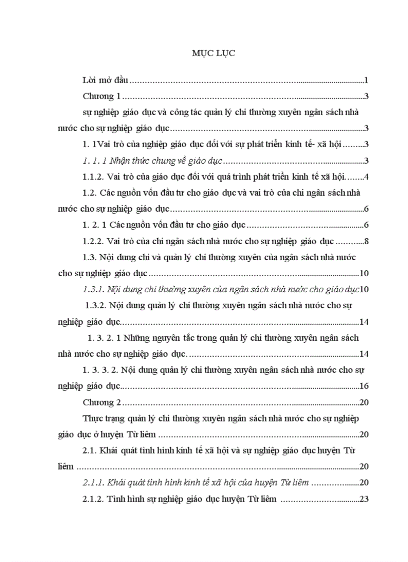image for page Một số giải pháp nhằm nâng cao hiệu quả quản lý chi thường xuyên của ngân sách nhà nước cho sự nghiệp giáo dục cấp Mầm non tiểu học và trung học cơ sở ở huyện Từ Liêm trong điều kiện hiện nay