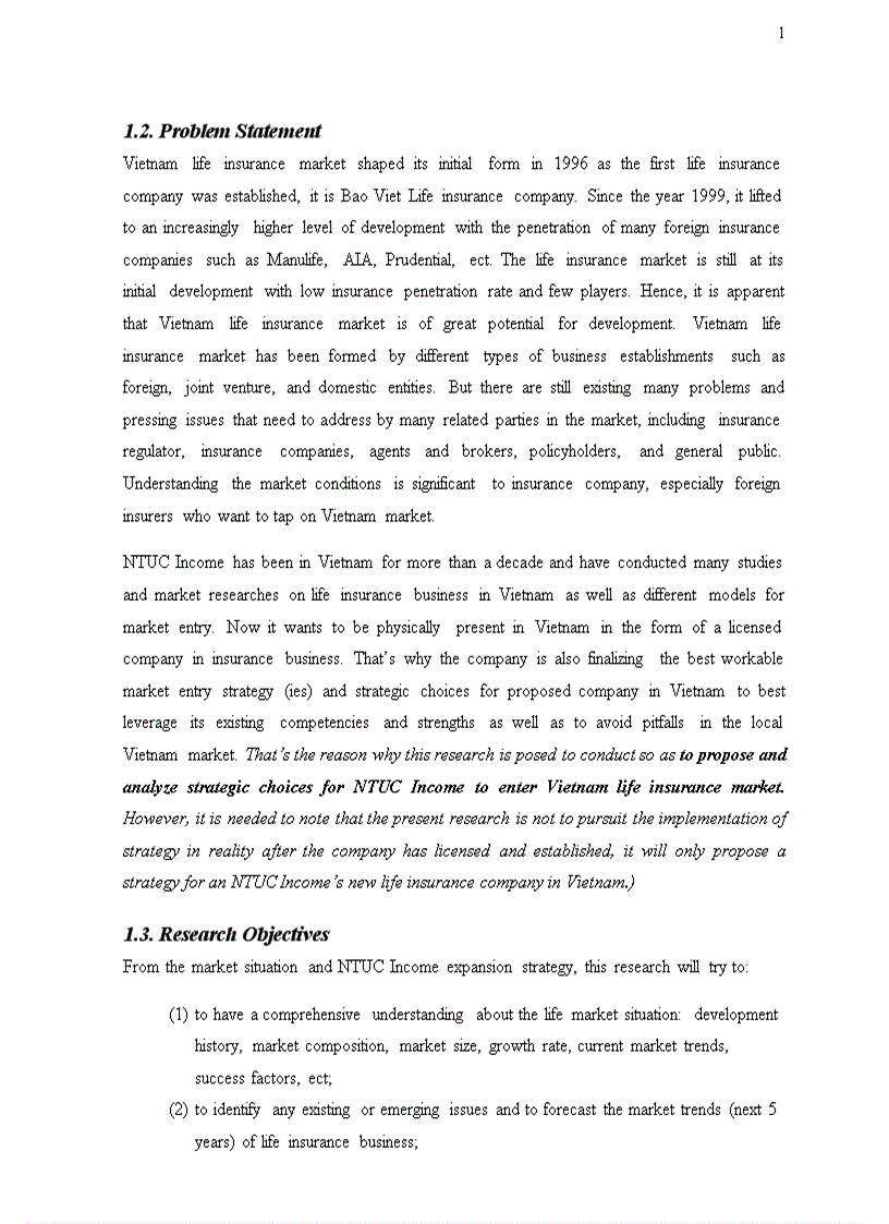 image for page Strategy choices for ntuc income to enter Vietnam life insurance market