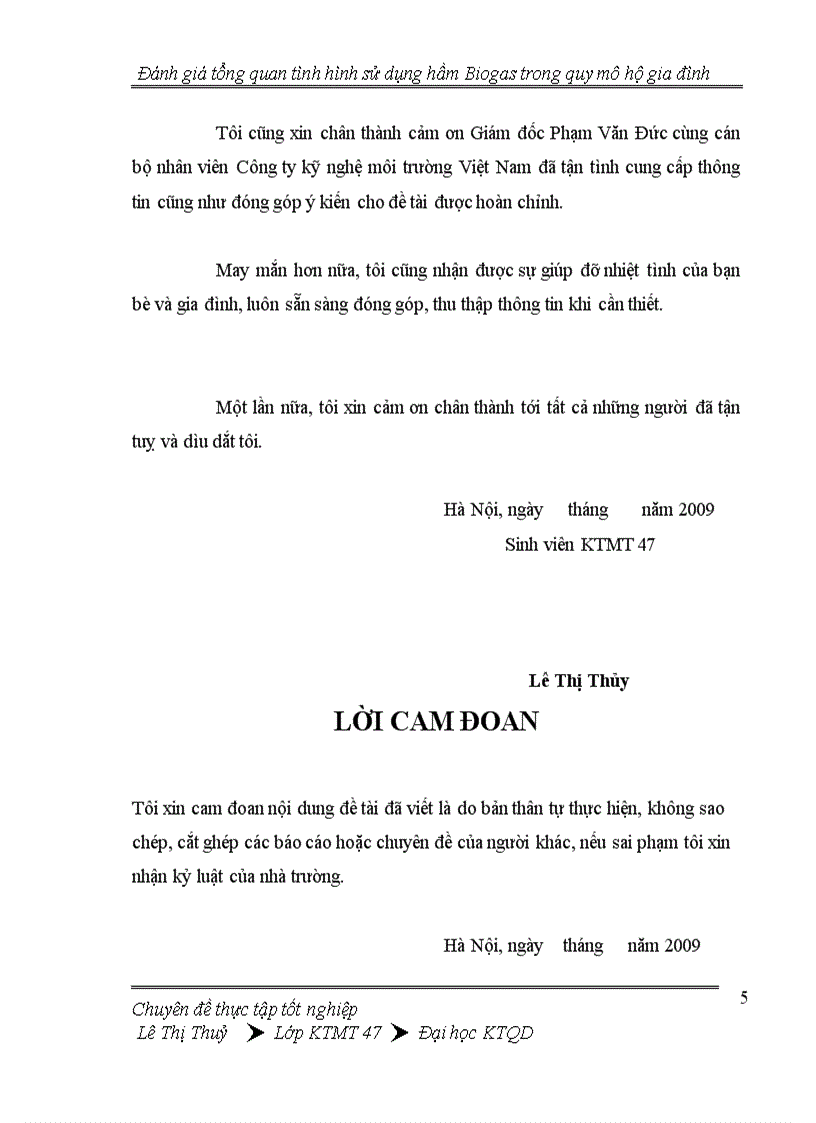 image for page Đánh giá tổng quan tình hình thực hiện hầm Biogas trong quy mô hộ gia đình 1