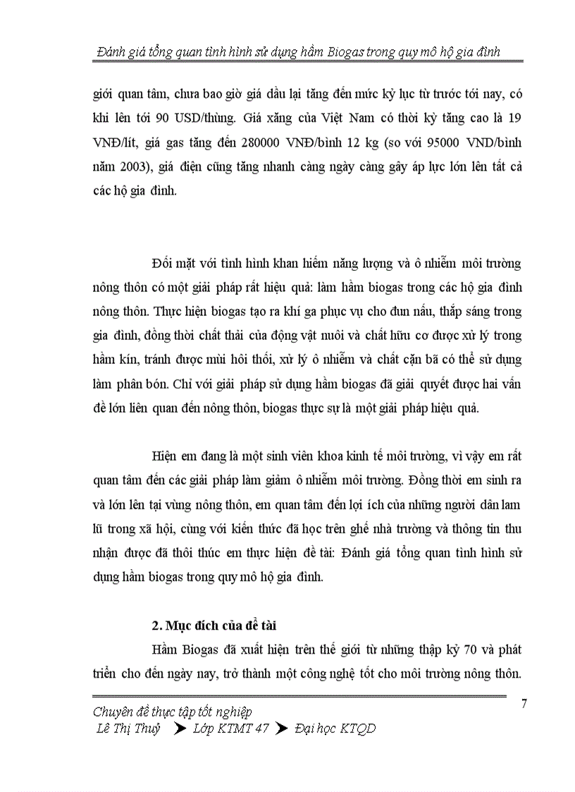 image for page Đánh giá tổng quan tình hình thực hiện hầm Biogas trong quy mô hộ gia đình 1
