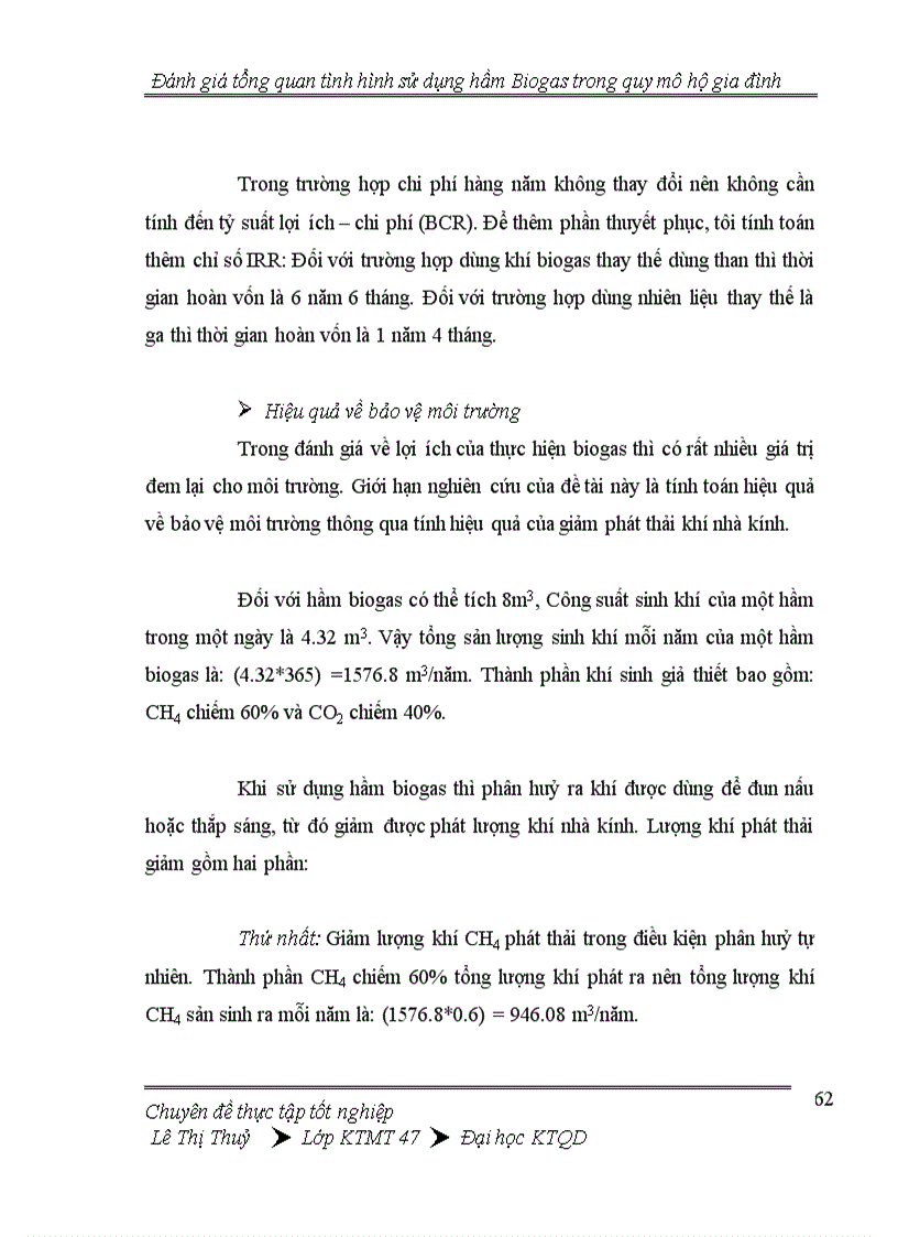 image for page Đánh giá tổng quan tình hình thực hiện hầm Biogas trong quy mô hộ gia đình 1