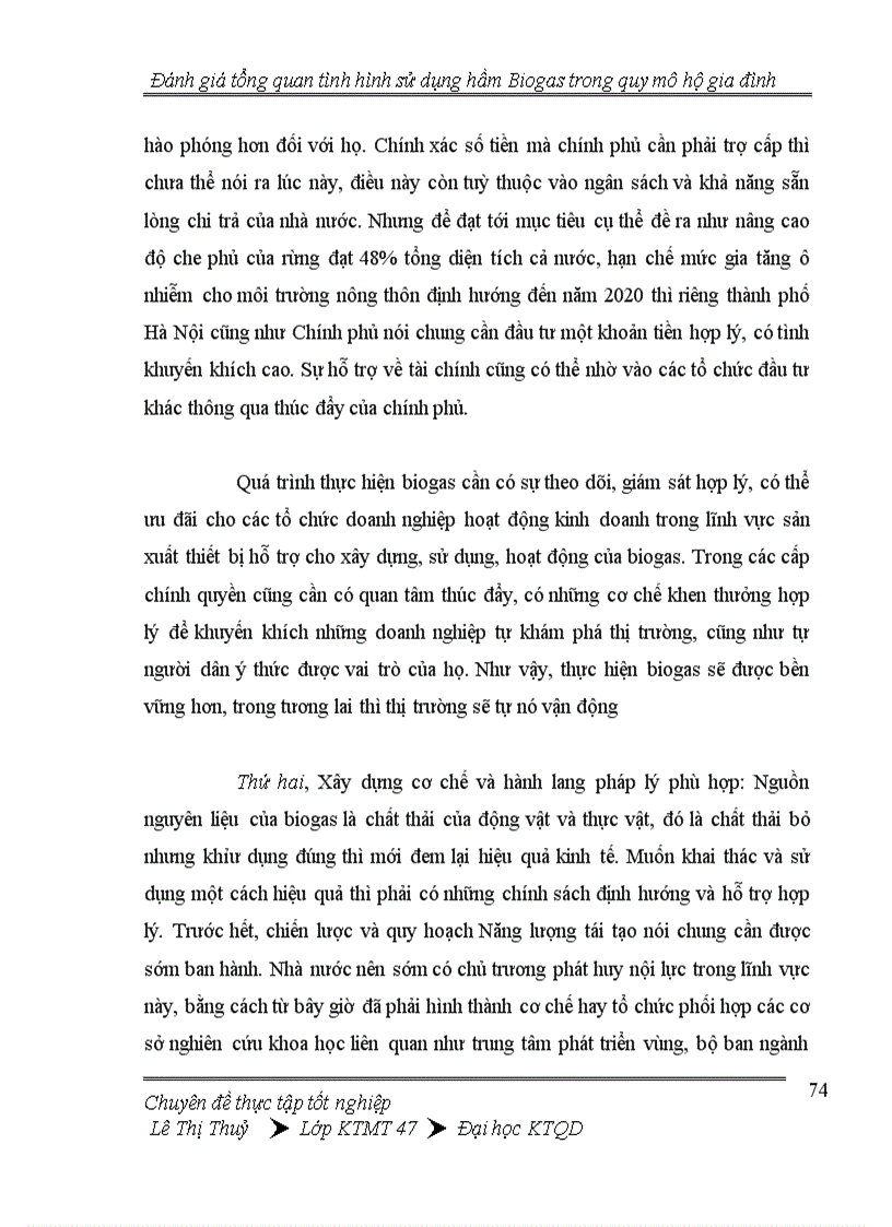 image for page Đánh giá tổng quan tình hình thực hiện hầm Biogas trong quy mô hộ gia đình 1