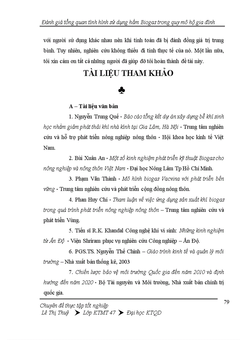 image for page Đánh giá tổng quan tình hình thực hiện hầm Biogas trong quy mô hộ gia đình 1