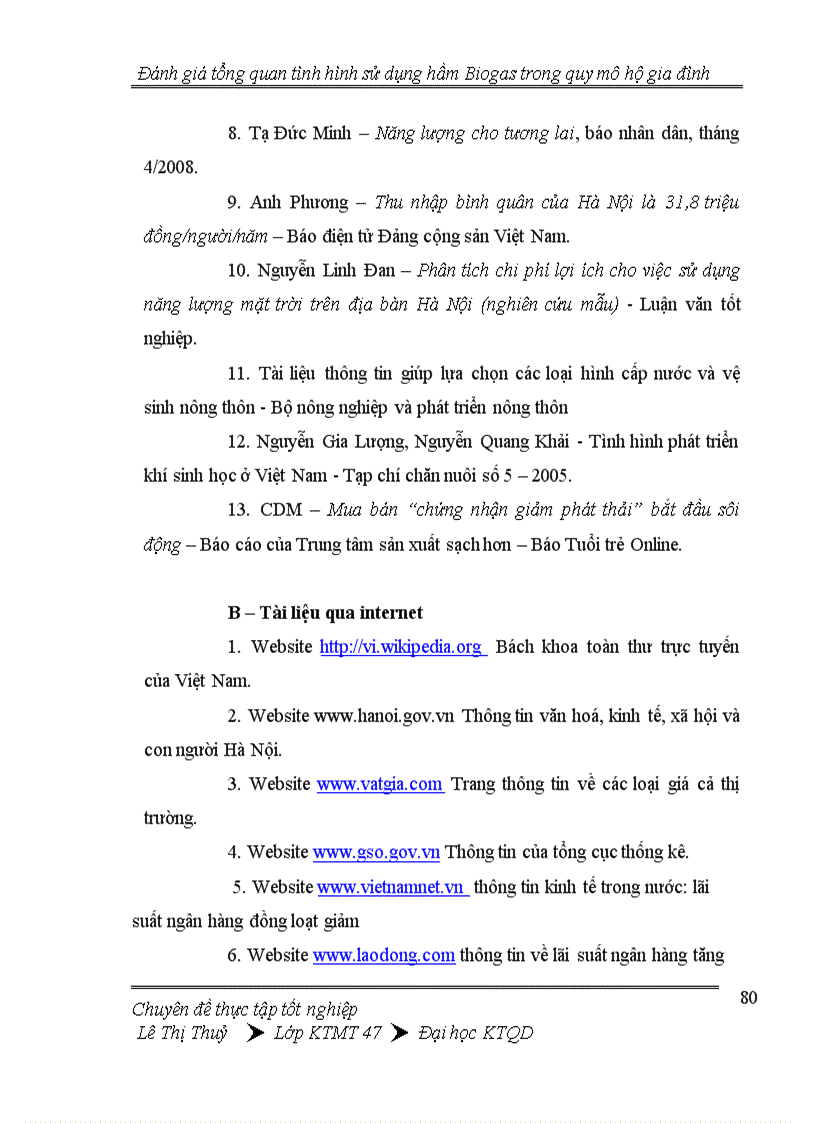 image for page Đánh giá tổng quan tình hình thực hiện hầm Biogas trong quy mô hộ gia đình 1