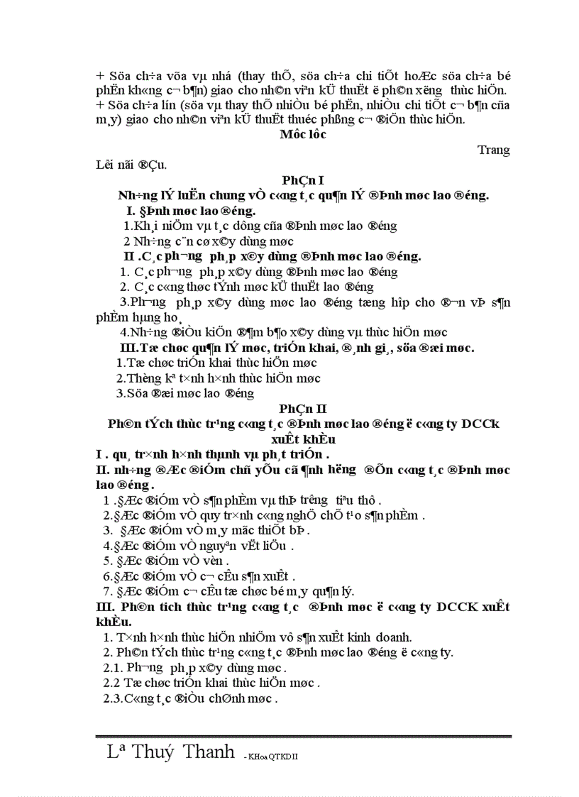 image for page Phân tích thực trạng công tác quản lý định mức lao động ở Công ty dụng cụ cơ khí xuất khẩu Hà nội