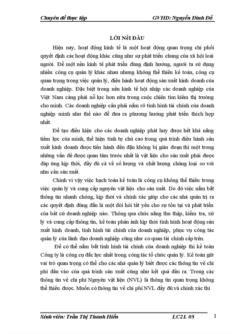 image for page Tổ chức công tác kế toán nguyên vật liệu tại công ty Cổ Phần Thực Phẩm Đức Việt 1