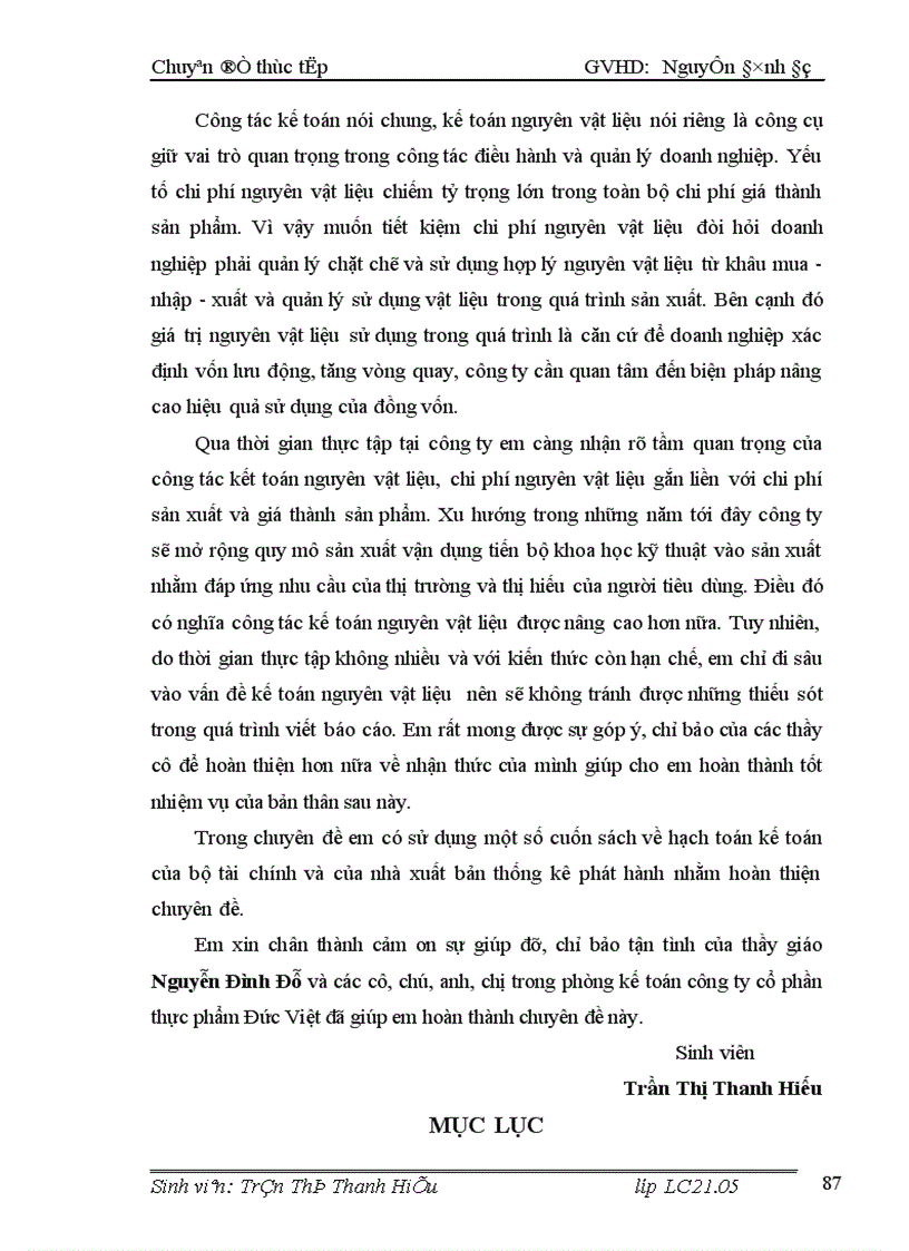 image for page Tổ chức công tác kế toán nguyên vật liệu tại công ty Cổ Phần Thực Phẩm Đức Việt 1