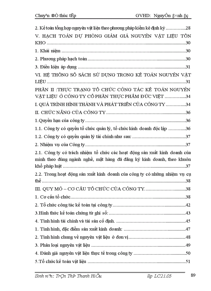 image for page Tổ chức công tác kế toán nguyên vật liệu tại công ty Cổ Phần Thực Phẩm Đức Việt 1