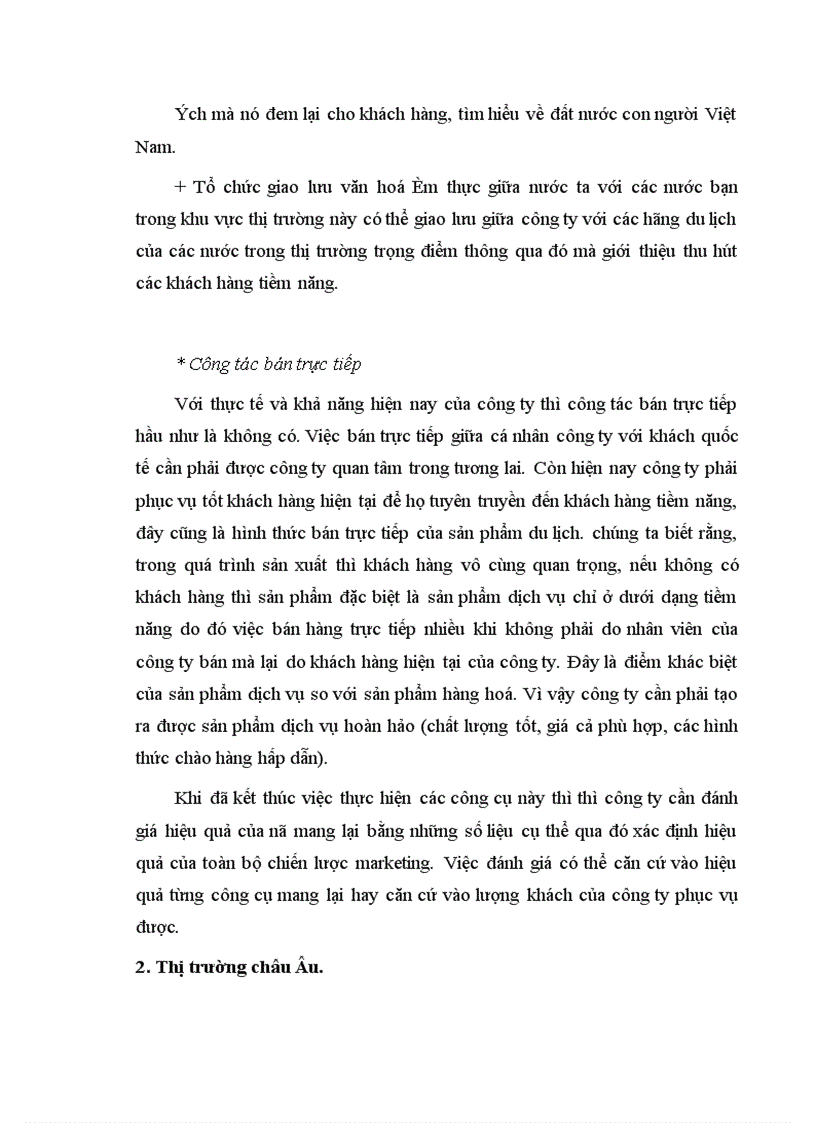 image for page Thực hiện chiến lược marketing tại Công ty du lịch và thương mại Đông Nam á 1