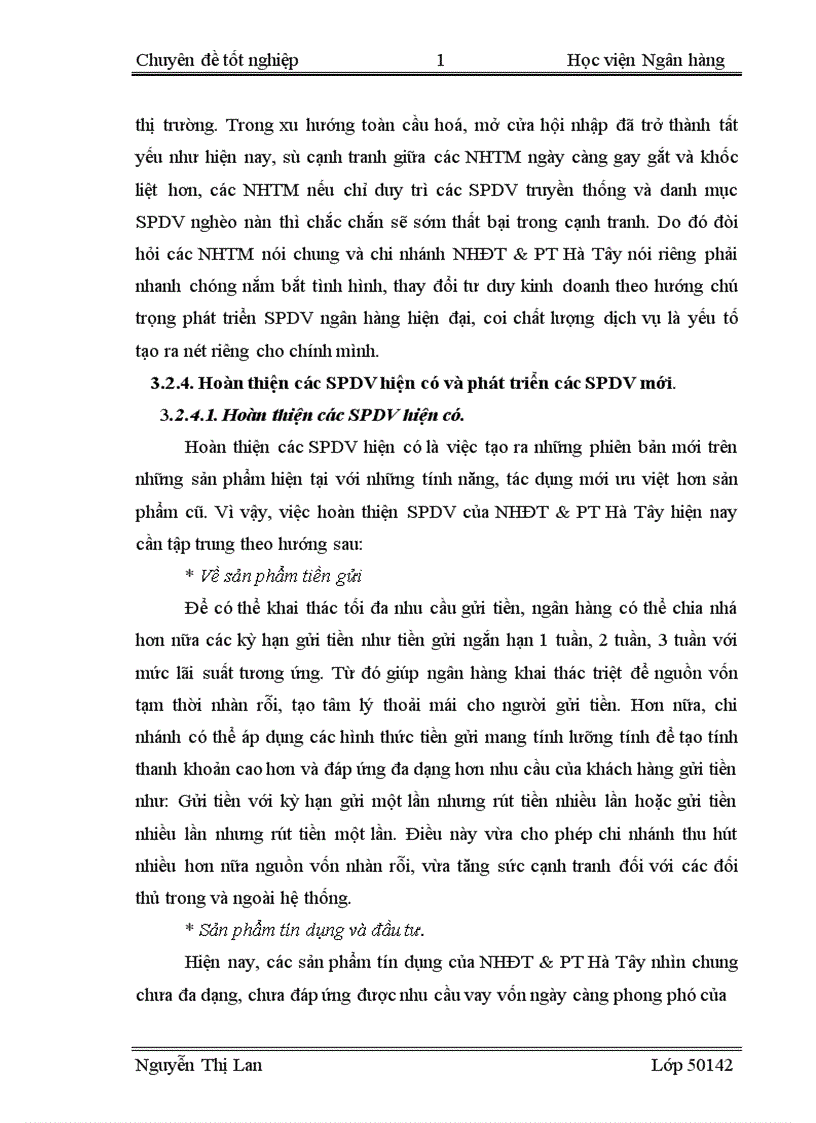 image for page Giải pháp phát triển sản phẩm dịch vụ tại NHĐT PT Hà Tây 1
