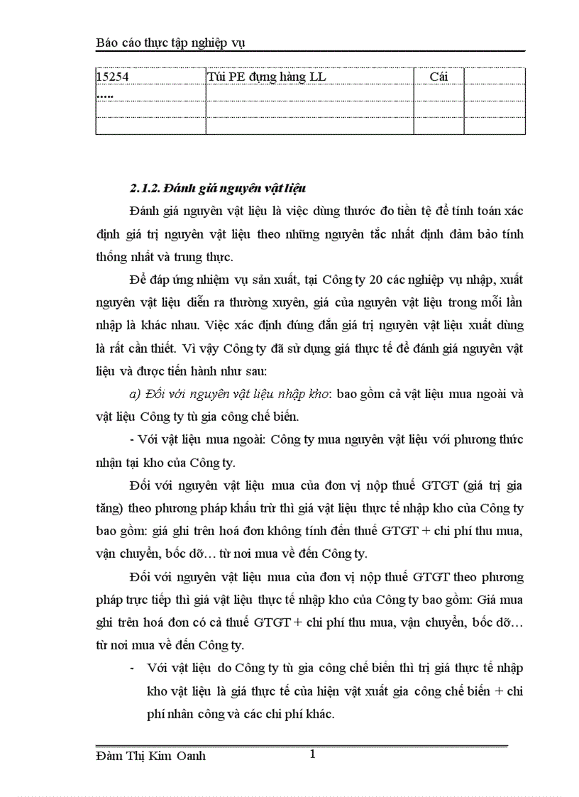 image for page Tổ chức kế toán nguyên vật liệu ở Công ty 20 Tổng cục Hậu cần Bộ Quốc phòng 1