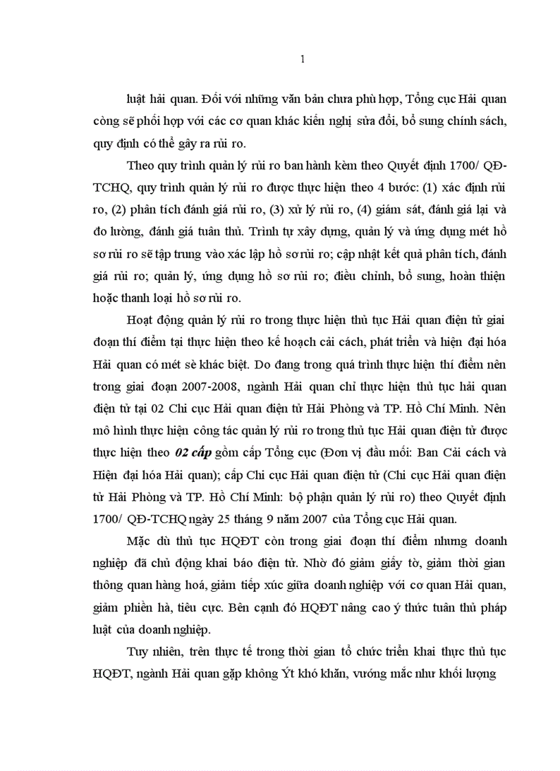 image for page Quản lý rủi ro nhằm nâng cao hiệu quả công tác trong tiến trình hiện đại hóa hải quan Việt Nam
