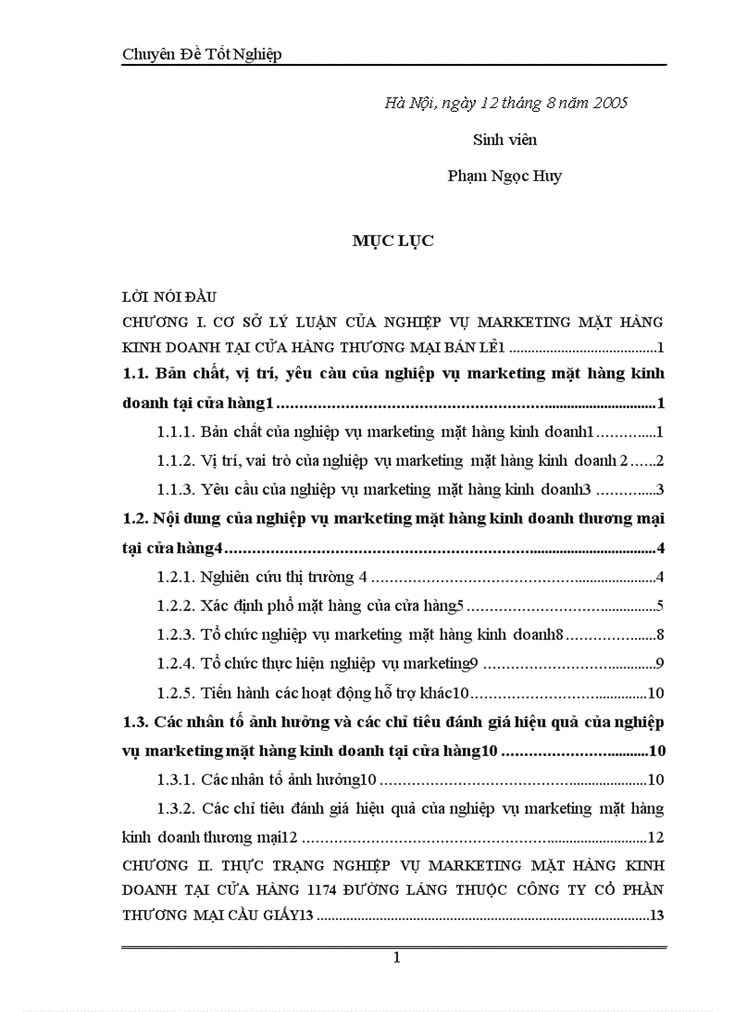 image for page Hoàn thiện nghiệp vụ Marketing mặt hàng kinh doanh tại cửa hàng thương mại 1174 đường Láng thuộc Công ty cổ phần thương mại Cầu Giấy 1