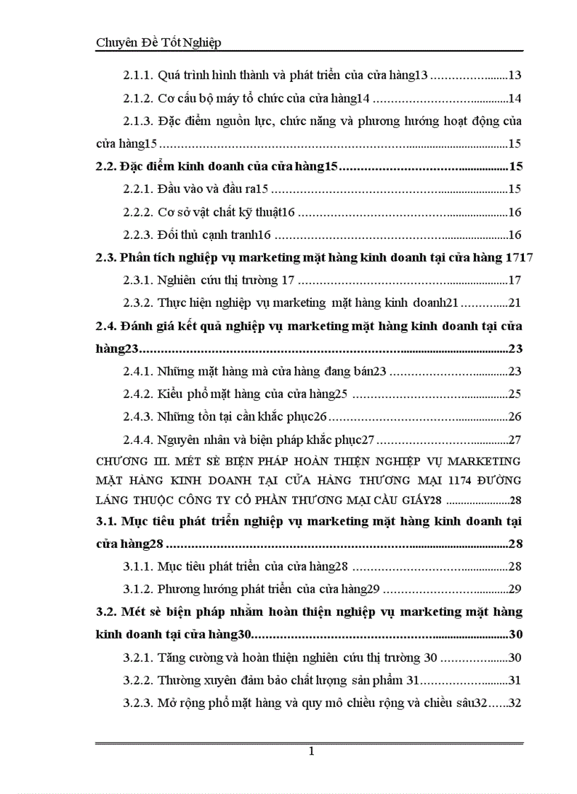 image for page Hoàn thiện nghiệp vụ Marketing mặt hàng kinh doanh tại cửa hàng thương mại 1174 đường Láng thuộc Công ty cổ phần thương mại Cầu Giấy 1