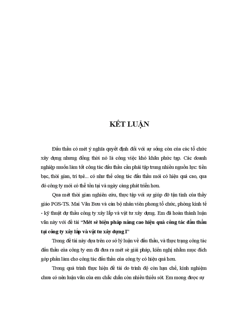 image for page Một số biện pháp nâng cao hiệu quả công tác đấu thầu tại công ty xây lắp và vật tư xây dựng I