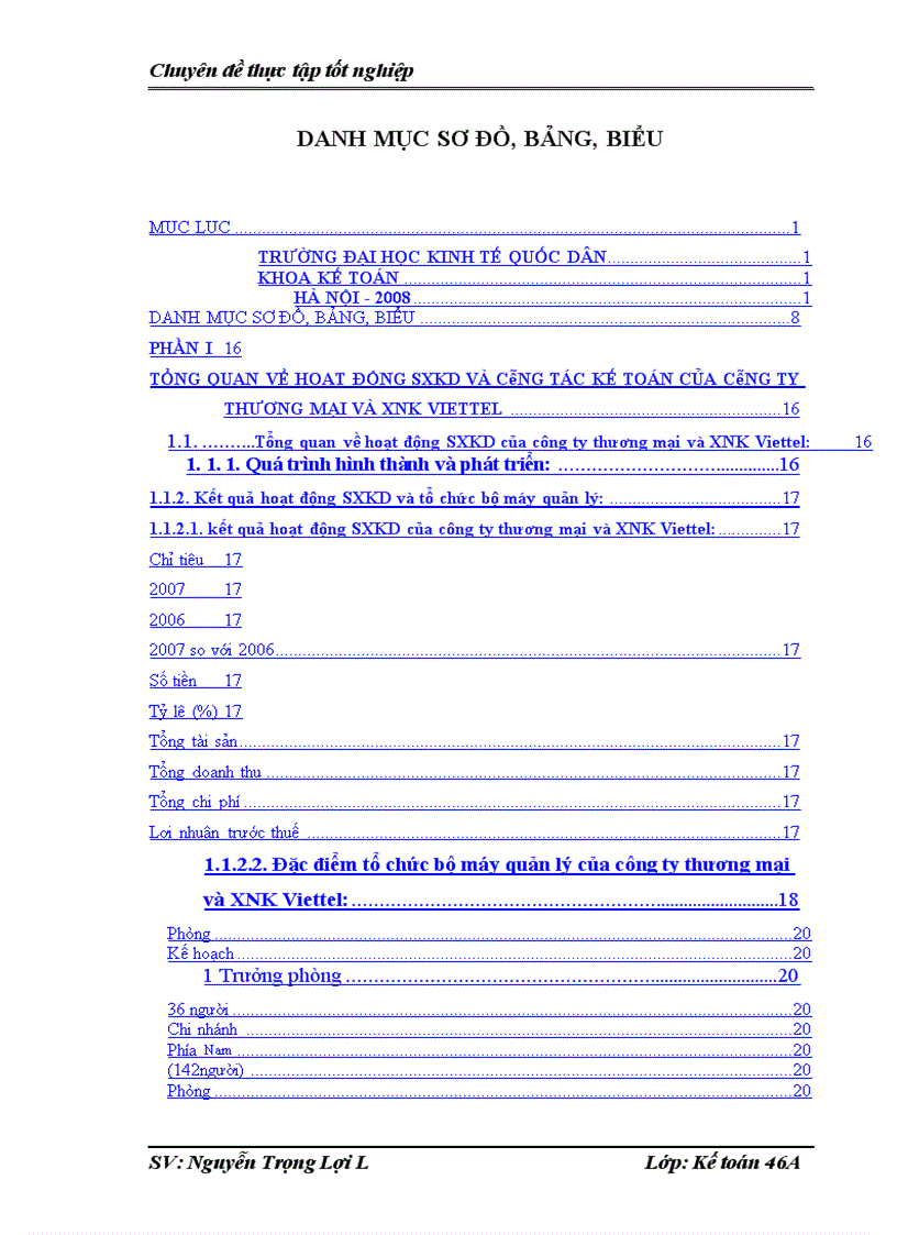 image for page Hoàn thiện kế toán chi phí doanh thu và xác định kết quả cung cấp dịch vụ tại Công ty thương mại và XNK Viettel 1
