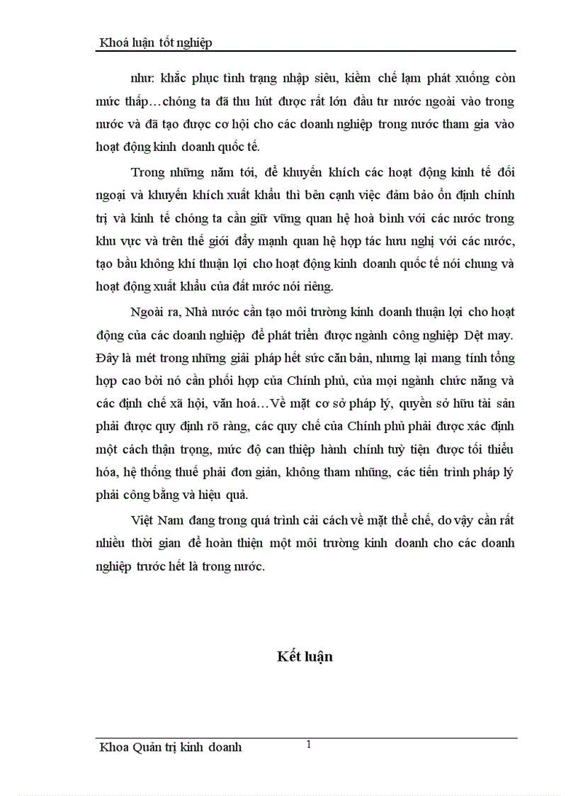 image for page Một số giải pháp nhằm thúc đẩy hoạt động xuất khẩu hàng may mặc tại Công ty cổ phần May Lê Trực