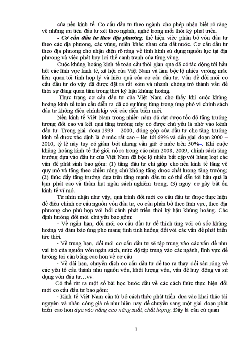 image for page Hãy làm rõ tác động của đầu tư đến tăng trưởng và dịch chuyển cơ cấu kinh tế của các quốc gia Liên hệ với thực tế Việt Nam 1