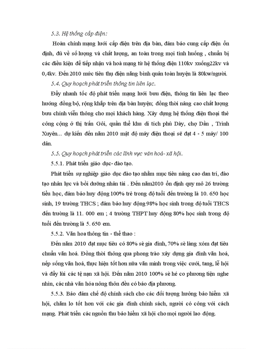 image for page Quy hoạch tổng thể phát triển kinh tế xã hội huyện vụ bản thời kỳ đến năm 2010 1