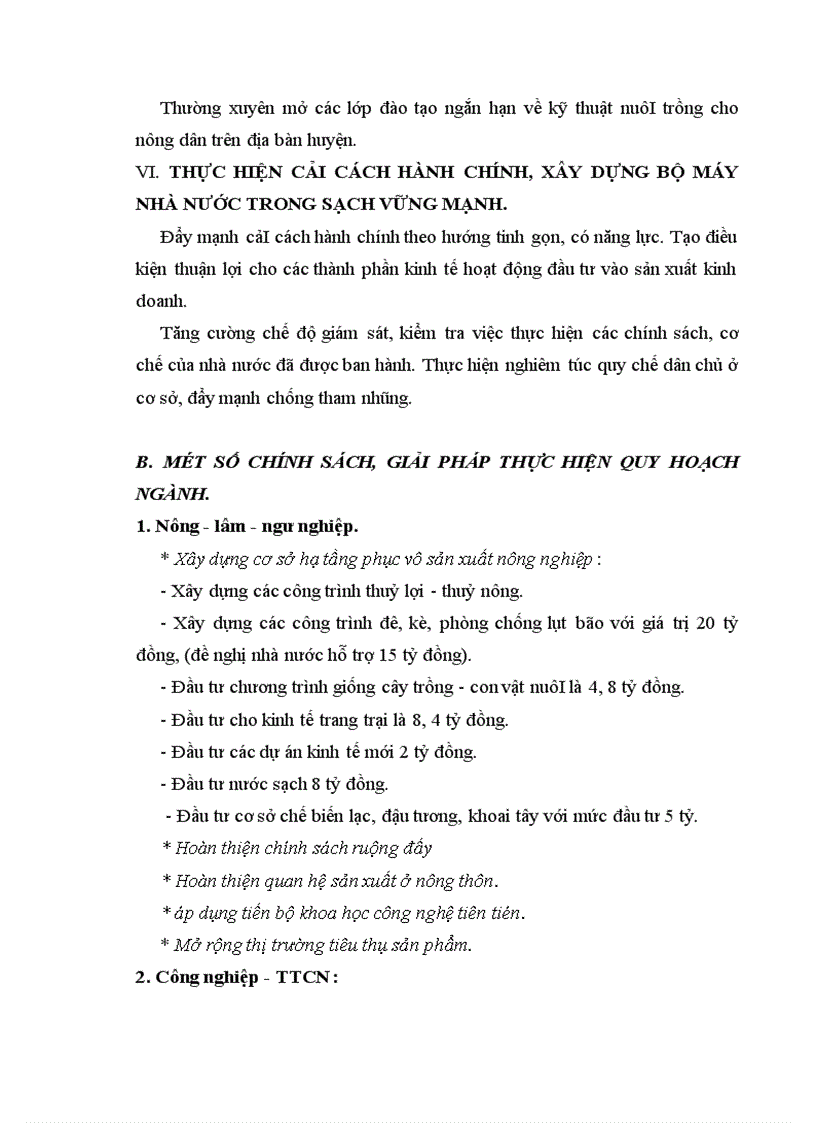 image for page Quy hoạch tổng thể phát triển kinh tế xã hội huyện vụ bản thời kỳ đến năm 2010 1