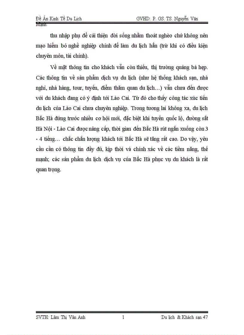 image for page Ảnh hưởng của phát triển du lịch đến xóa đói giảm nghèo ở huyện Bắc Hà Lào Cai