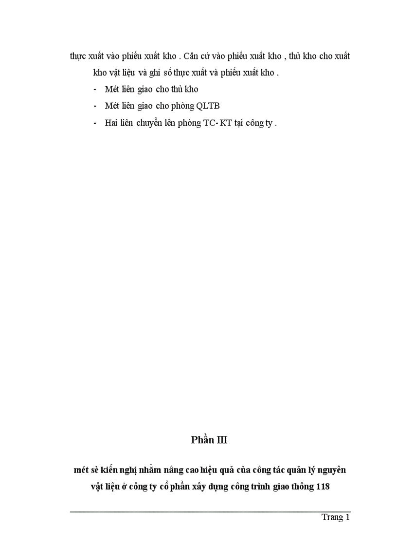 image for page Công tác quản lý nguyên vật liệu ở Công ty cổ phần xây dựng công trình giao thông 118 1