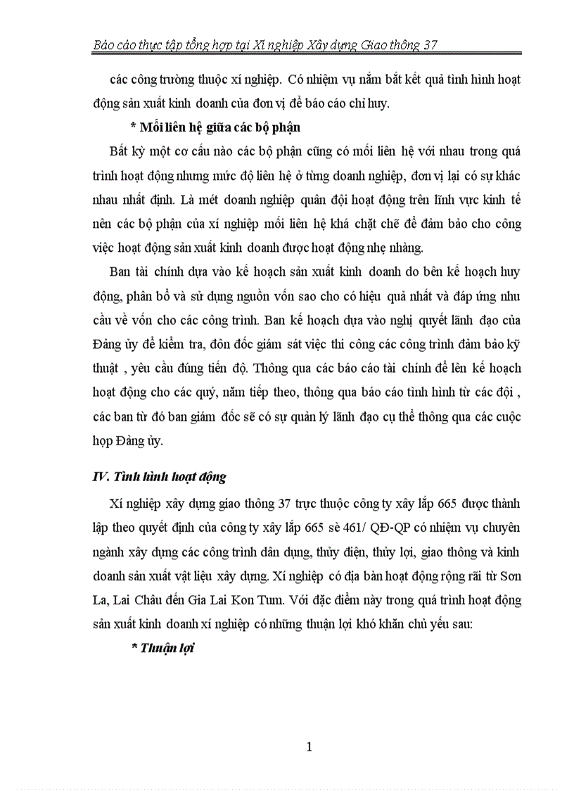 image for page Báo cáo thực tập tổng hợp tại xí nghiệp xây dựng giao thông 37 Công ty xây lắp 665