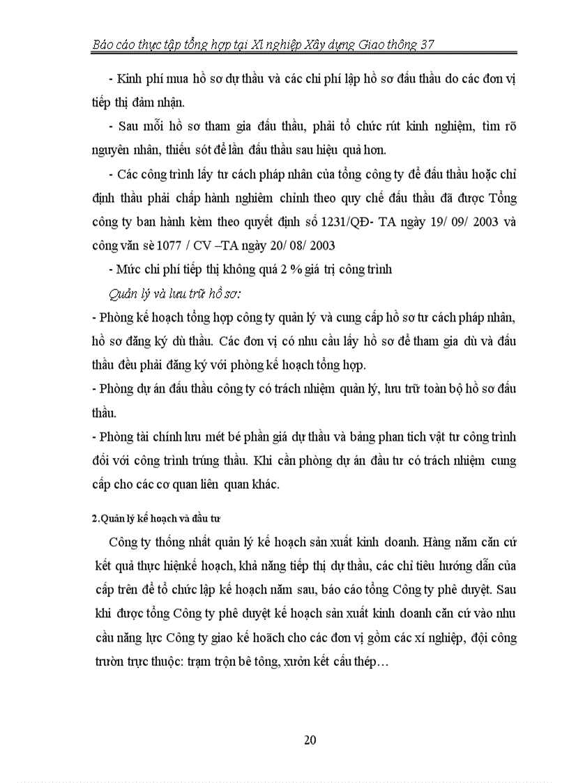 image for page Báo cáo thực tập tổng hợp tại xí nghiệp xây dựng giao thông 37 Công ty xây lắp 665