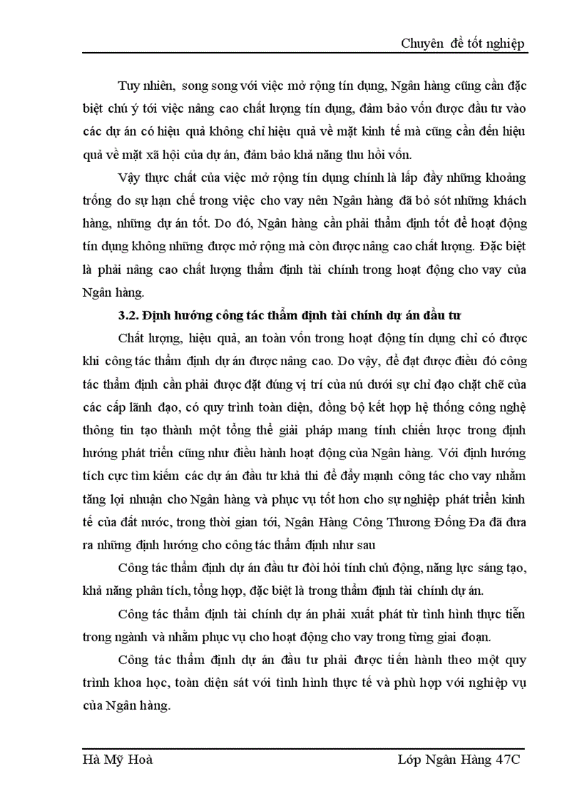 image for page Nâng cao chất lượng thẩm định tài chính dự án đầu tư tại Ngân hàng Công thương Đống Đa 1
