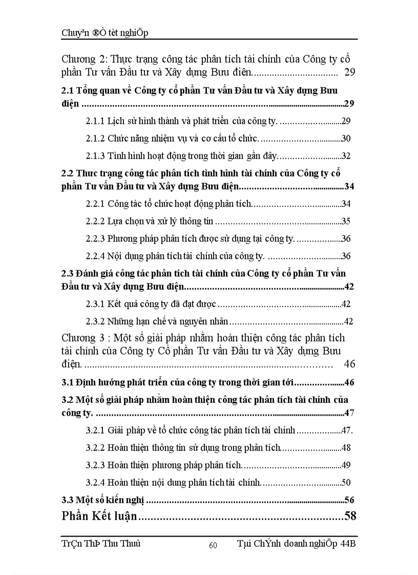 image for page Giải pháp hoàn thiện công tác Phân tích tài chính doanh nghiệp của Công ty Cổ phần Tư vấn Đầu tư và Xây dựng Bưu điện 1