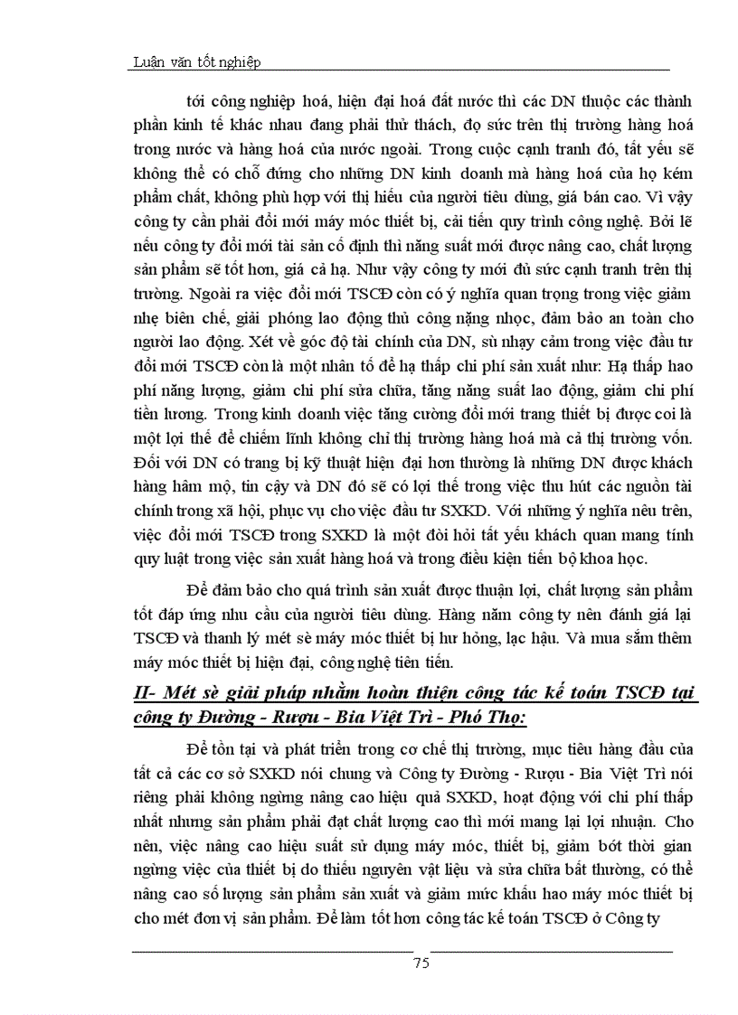 image for page Tổ chức hạch toán TSCĐ tại Công ty Đường Rượu Bia Việt Trì 1