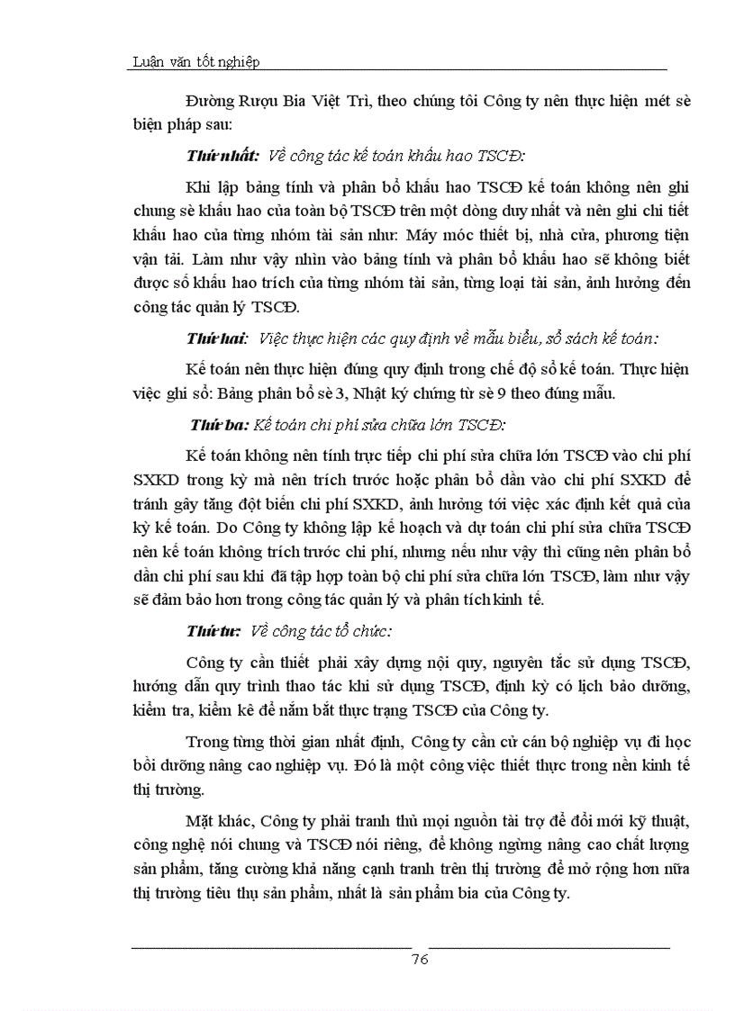 image for page Tổ chức hạch toán TSCĐ tại Công ty Đường Rượu Bia Việt Trì 1