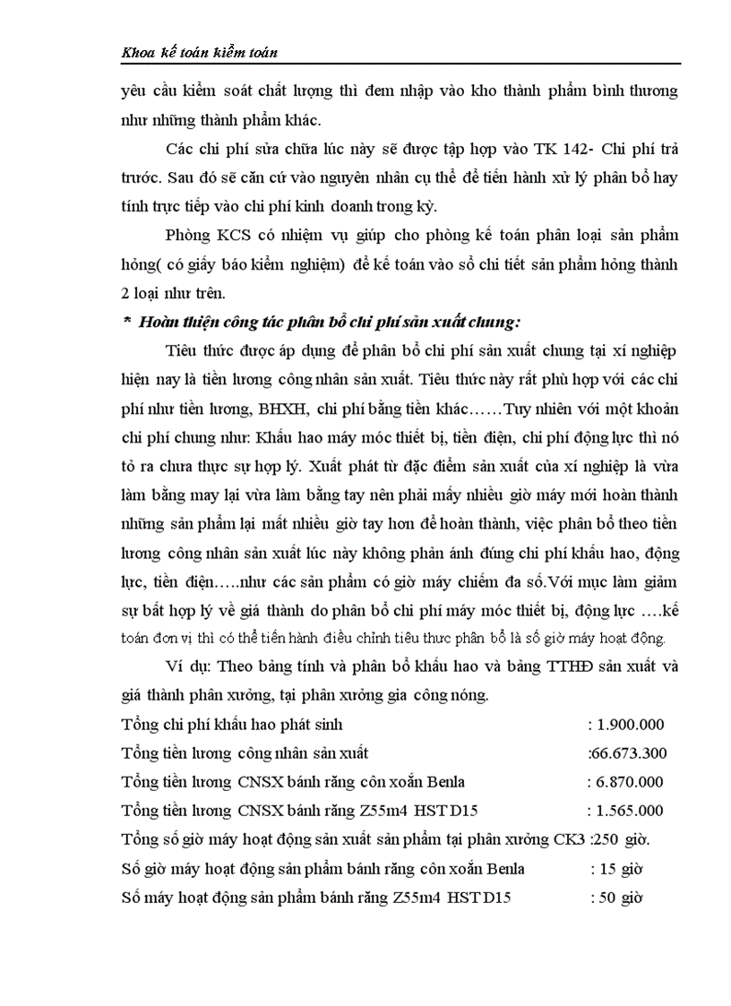 image for page Tổ chức kế toán chi phí giá thành sản xuất và tính giá thành sản phẩm ở Xí nghiệp cơ khí 79