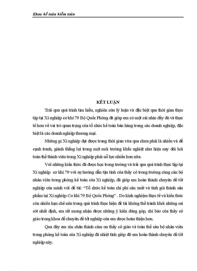 image for page Tổ chức kế toán chi phí giá thành sản xuất và tính giá thành sản phẩm ở Xí nghiệp cơ khí 79